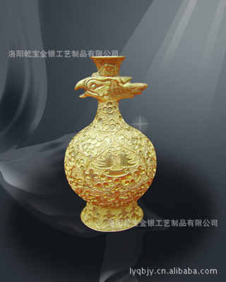 【工厂直营可定做,仿古金银器 鎏金马车 金银器】价格,厂家,图片,金属工艺品,洛阳乾宝金银工艺制品-